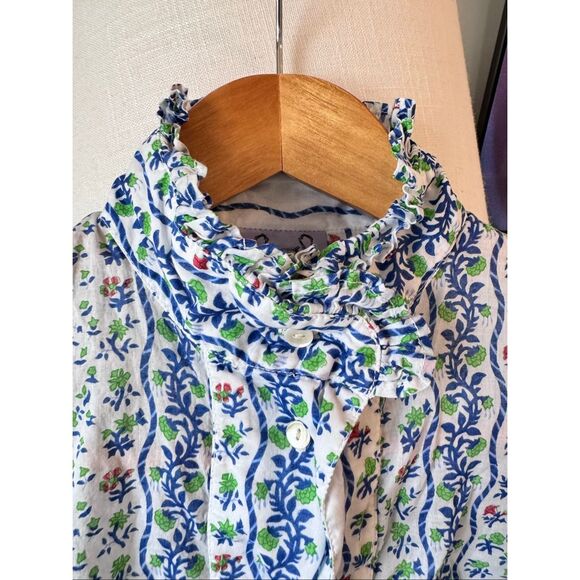 Thierry Colson Floral Vita Blouse Top Shirt Size Medium - Picture 3 of 9